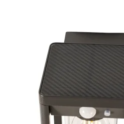 QAZQA Gartenbeleuchtung|Led-Außenleuchten*Außenwandleuchte dunkelgrau inkl. LED und Solar - Sonne