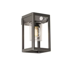 QAZQA Gartenbeleuchtung|Led-Außenleuchten*Außenwandleuchte dunkelgrau inkl. LED und Solar - Sonne