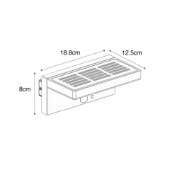 QAZQA Gartenbeleuchtung|Led-Außenleuchten*Außenwandleuchte dunkelgrau inkl. LED und Solar - Sunnie