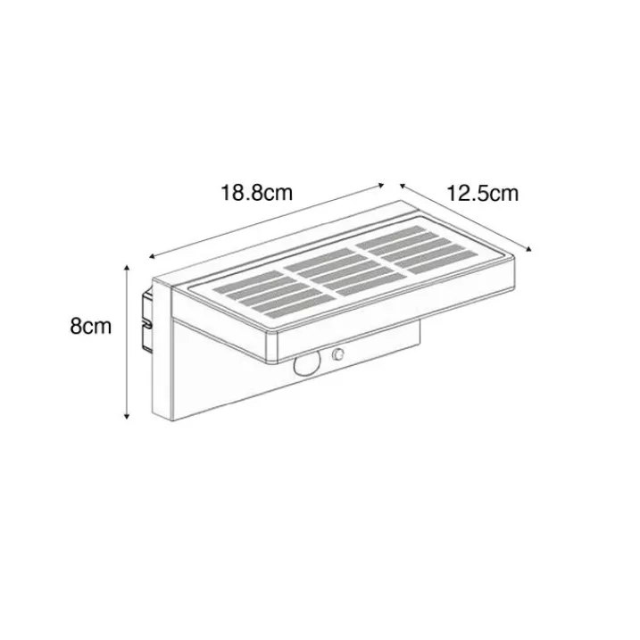 QAZQA Gartenbeleuchtung|Led-Außenleuchten*Außenwandleuchte dunkelgrau inkl. LED und Solar - Sunnie