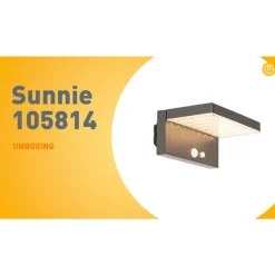 QAZQA Gartenbeleuchtung|Led-Außenleuchten*Außenwandleuchte dunkelgrau inkl. LED und Solar - Sunnie