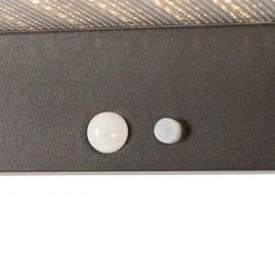 QAZQA Gartenbeleuchtung|Led-Außenleuchten*Außenwandleuchte dunkelgrau inkl. LED und Solar - Sunnie