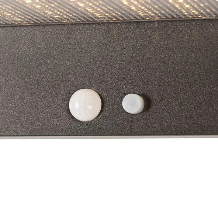 QAZQA Gartenbeleuchtung|Led-Außenleuchten*Außenwandleuchte dunkelgrau inkl. LED und Solar - Sunnie