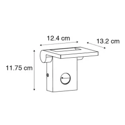 QAZQA Gartenbeleuchtung|Led-Außenleuchten*Außenwandleuchte grau inkl. LED IP54 mit Bewegungsmelder - Zane