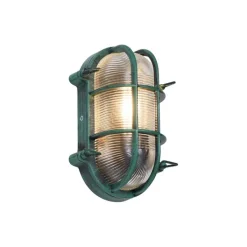 QAZQA Außenwandleuchten*Außenwandleuchte Grün Oval IP44 - Noutica