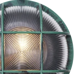 QAZQA Gartenbeleuchtung|Außenwandleuchten*Außenwandleuchte Grün Rund IP44 - Noutica