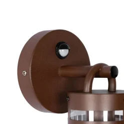 QAZQA Gartenbeleuchtung|Außenwandleuchten*Außenwandleuchte rostbraun IP44 mit Bewegungssensor - Ruben