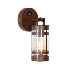 QAZQA Gartenbeleuchtung|Außenwandleuchten*Außenwandleuchte rostbraun IP44 mit Bewegungssensor - Ruben