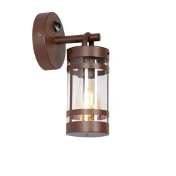 QAZQA Gartenbeleuchtung|Außenwandleuchten*Außenwandleuchte rostbraun IP44 mit Bewegungssensor - Ruben