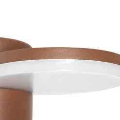 QAZQA Gartenbeleuchtung|Led-Außenleuchten*Außenwandleuchte rostbraun inkl. LED IP54 Bewegungssensor - Esmee