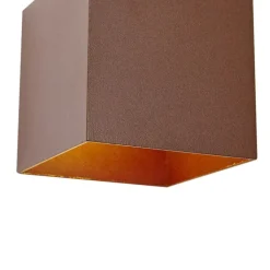 QAZQA Gartenbeleuchtung|Led-Außenleuchten*Außenwandleuchte Rostbraun inkl. LED 2-flammig IP65 Solar - Charlene