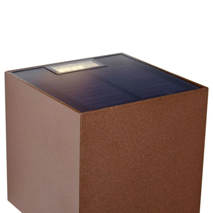 QAZQA Gartenbeleuchtung|Led-Außenleuchten*Außenwandleuchte Rostbraun inkl. LED 2-flammig IP65 Solar - Charlene