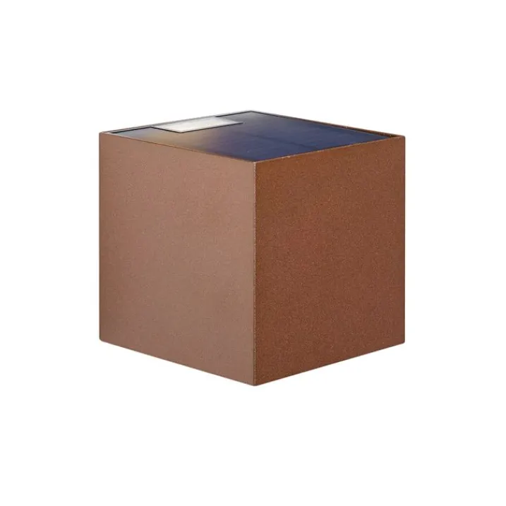 QAZQA Gartenbeleuchtung|Led-Außenleuchten*Außenwandleuchte Rostbraun inkl. LED 2-flammig IP65 Solar - Charlene