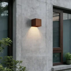 QAZQA Gartenbeleuchtung|Led-Außenleuchten*Außenwandleuchte Rostbraun inkl. LED IP65 Solar - Charlene