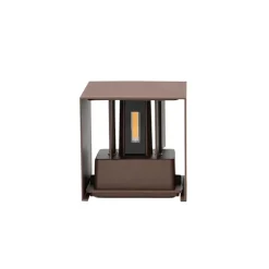 QAZQA Gartenbeleuchtung|Led-Außenleuchten*Außenwandleuchte rostbraun inkl. LED 2-flammig IP54 - Edwin