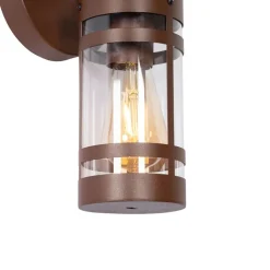 QAZQA Gartenbeleuchtung|Außenwandleuchten*Außenwandleuchte rostbraun IP44 Hell-Dunkel-Sensor - Ruben