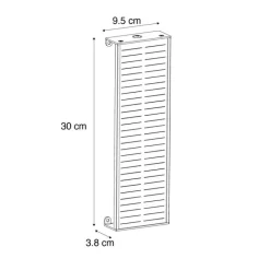 QAZQA Gartenbeleuchtung|Led-Außenleuchten*Außenwandleuchte schwarz 30 cm inkl. LED 4-stufig dimmbar mit Solar - Serena