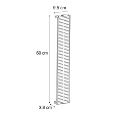 QAZQA Gartenbeleuchtung|Led-Außenleuchten*Außenwandleuchte schwarz 60 cm inkl. LED 4-stufig dimmbar mit Solar - Serena
