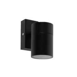 QAZQA Außenwandleuchten|Gartenbeleuchtung*Außenwandleuchte Schwarz Edelstahl GU10 50mm IP44 - Solo