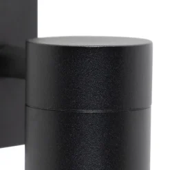 QAZQA Außenwandleuchten|Gartenbeleuchtung*Außenwandleuchte Schwarz Edelstahl GU10 50mm IP44 - Solo