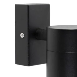 QAZQA Außenwandleuchten|Gartenbeleuchtung*Außenwandleuchte Schwarz Edelstahl GU10 50mm IP44 - Solo