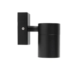 QAZQA Außenwandleuchten|Gartenbeleuchtung*Außenwandleuchte Schwarz Edelstahl GU10 50mm IP44 - Solo