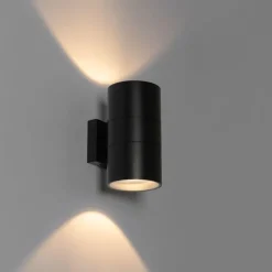 QAZQA Professional Gartenbeleuchtung|Außenwandleuchten*Außenwandleuchte schwarz 2-flammig AR111 IP44 - Duo