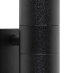 QAZQA Gartenbeleuchtung|Außenleuchten Mit Sensor*Außenwandleuchte schwarz 2-flammig mit Bewegungssensor IP44 - Duo