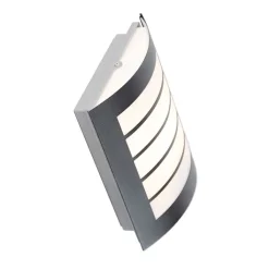 QAZQA Gartenbeleuchtung|Außenleuchten Mit Sensor*Außenwandleuchte schwarz IP44 mit Hell-Dunkel-Sensor - Miro