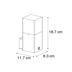 QAZQA Gartenbeleuchtung|Außenleuchten Mit Sensor*Außenwandleuchte schwarz IP44 mit Dämmerungssensor - Dänemark