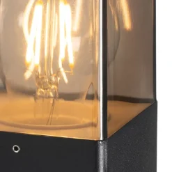 QAZQA Gartenbeleuchtung|Außenleuchten Mit Sensor*Außenwandleuchte schwarz IP44 mit Dämmerungssensor - Dänemark