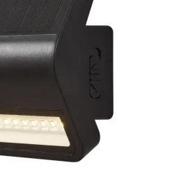 QAZQA Gartenbeleuchtung|Led-Außenleuchten*Außenwandleuchte schwarz inkl. LED IP54 mit Bewegungssensor Solar - Floody