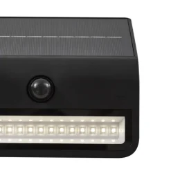 QAZQA Gartenbeleuchtung|Led-Außenleuchten*Außenwandleuchte schwarz inkl. LED IP54 mit Bewegungssensor Solar - Floody