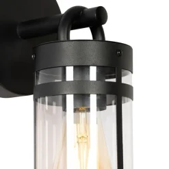 QAZQA Gartenbeleuchtung|Außenwandleuchten*Außenwandleuchte schwarz IP44 Hell-Dunkel-Sensor - Ruben