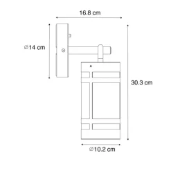 QAZQA Gartenbeleuchtung|Außenwandleuchten*Außenwandleuchte schwarz IP44 Hell-Dunkel-Sensor - Ruben