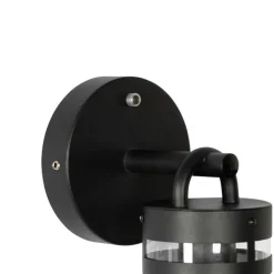 QAZQA Gartenbeleuchtung|Außenwandleuchten*Außenwandleuchte schwarz IP44 Hell-Dunkel-Sensor - Ruben