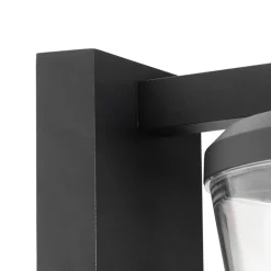 QAZQA Gartenbeleuchtung|Außenleuchten Mit Sensor*Außenwandleuchte schwarz IP44 mit Bewegungssensor - Joren