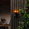 QAZQA Gartenbeleuchtung|Außenleuchten Mit Sensor*Außenwandleuchte schwarz IP44 mit Bewegungsmelder - Dänemark