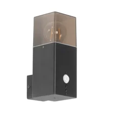 QAZQA Gartenbeleuchtung|Außenleuchten Mit Sensor*Außenwandleuchte schwarz IP44 mit Bewegungsmelder - Dänemark