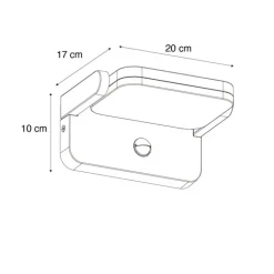 QAZQA Gartenbeleuchtung|Led-Außenleuchten*Außenwandleuchte schwarz inkl. LED verstellbar mit Bewegungssensor - Kamile