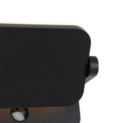 QAZQA Gartenbeleuchtung|Led-Außenleuchten*Außenwandleuchte schwarz inkl. LED verstellbar mit Bewegungssensor - Kamile
