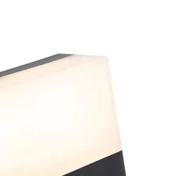 QAZQA Gartenbeleuchtung|Led-Außenleuchten*Außenwandleuchte schwarz IP44 inkl. LED mit Bewegungsmelder - Dualy