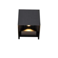 QAZQA Gartenbeleuchtung|Schlafzimmerlampen*Außenwandleuchte schwarz inkl. LED 2-flammig IP54 - Edwin