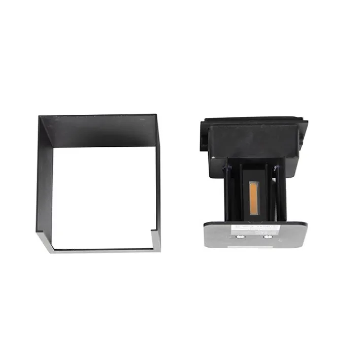 QAZQA Gartenbeleuchtung|Schlafzimmerlampen*Außenwandleuchte schwarz inkl. LED 2-flammig IP54 - Edwin