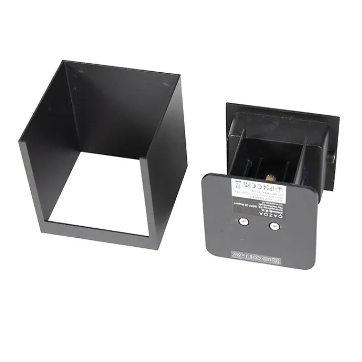 QAZQA Gartenbeleuchtung|Schlafzimmerlampen*Außenwandleuchte schwarz inkl. LED 2-flammig IP54 - Edwin