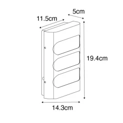 QAZQA Gartenbeleuchtung|Led-Außenleuchten*Außenwandleuchte schwarz inkl. LED mit Hell / Dunkel-Sensor - Gaev