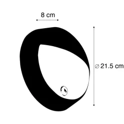 QAZQA Gartenbeleuchtung|Led-Außenleuchten*Außenwandleuchte schwarz inkl. LED mit Bewegungsmelder IP54 - Hortus