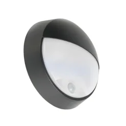 QAZQA Gartenbeleuchtung|Led-Außenleuchten*Außenwandleuchte schwarz inkl. LED mit Bewegungsmelder IP54 - Hortus