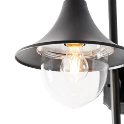 QAZQA Gartenbeleuchtung|Außenleuchten Mit Sensor*Außenwandleuchte schwarz IP44 inkl. Bewegungsmelder - Daphne