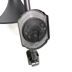 QAZQA Gartenbeleuchtung|Außenleuchten Mit Sensor*Außenwandleuchte schwarz IP44 inkl. Bewegungsmelder - Daphne